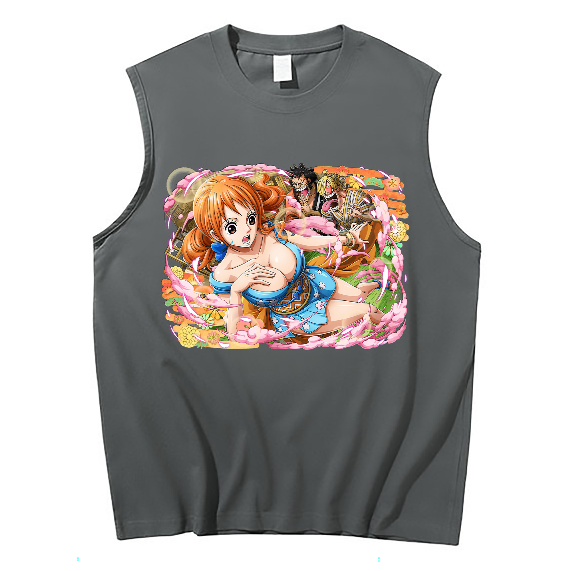 ワンピース ナミ ONE PIECE Nami コットン100％タンクトップ（フロントプリント）